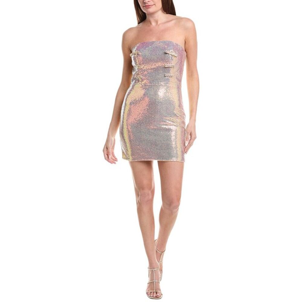 Rene Ruiz Womens  Strapless Bodycon Mini Dress, Pink
